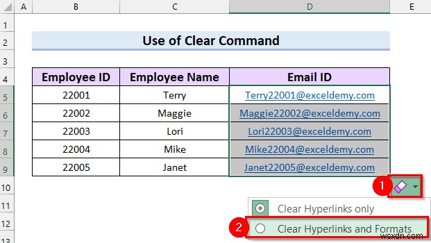 How to Remove Email Link in Excel (7 Quick Ways)