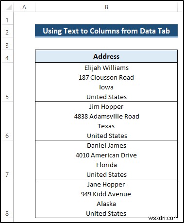 How to Use Line Break as Delimiter in Excel Text to Columns