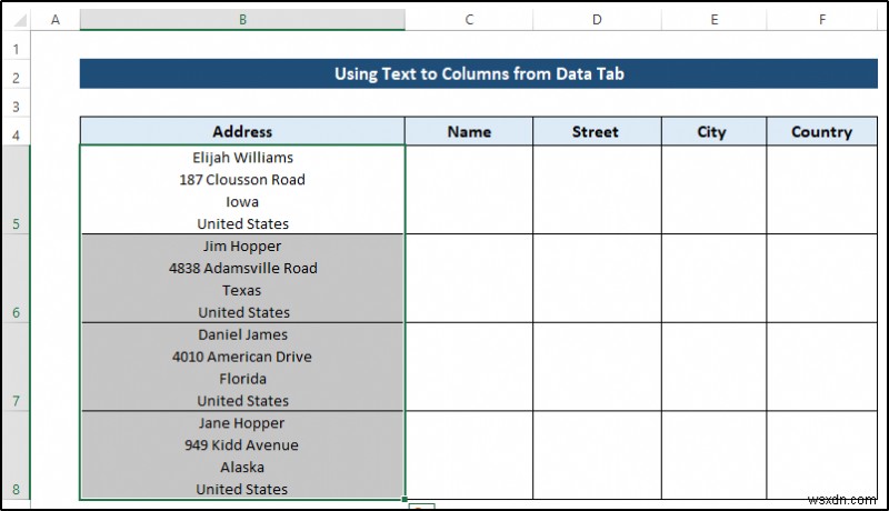 How to Use Line Break as Delimiter in Excel Text to Columns