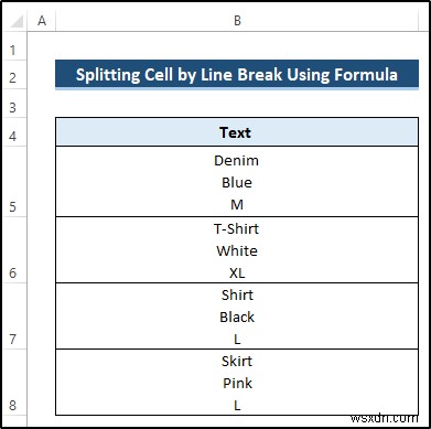 How to Use Line Break as Delimiter in Excel Text to Columns