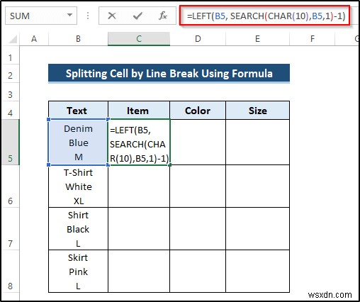 How to Use Line Break as Delimiter in Excel Text to Columns