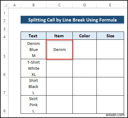 How to Use Line Break as Delimiter in Excel Text to Columns