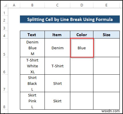 How to Use Line Break as Delimiter in Excel Text to Columns