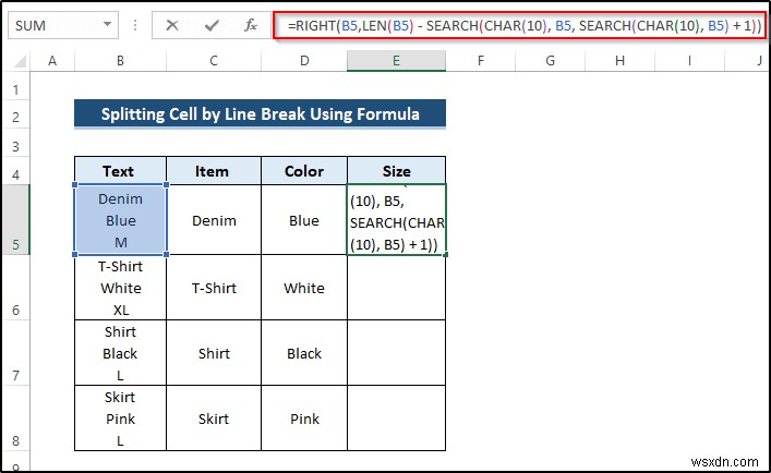 How to Use Line Break as Delimiter in Excel Text to Columns