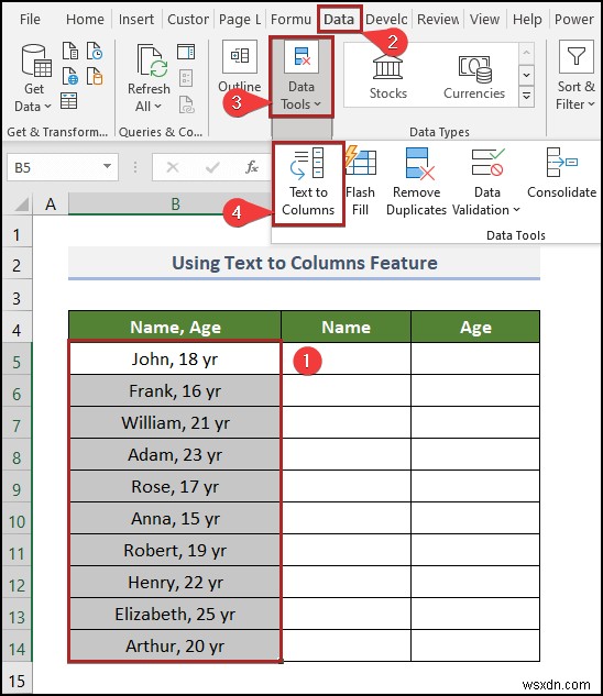 How to Convert Text to Columns Without Overwriting in Excel