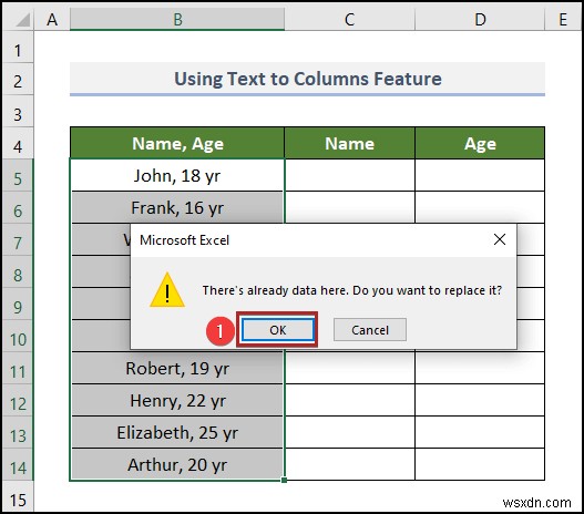 How to Convert Text to Columns Without Overwriting in Excel