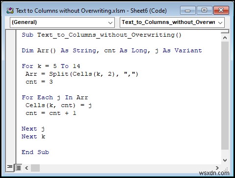 How to Convert Text to Columns Without Overwriting in Excel