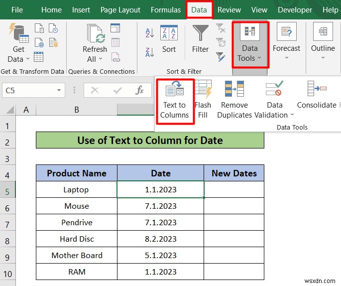 How to Use Text to Columns in Excel for Date (With Easy Steps)