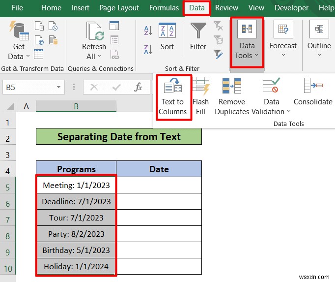 How to Use Text to Columns in Excel for Date (With Easy Steps)