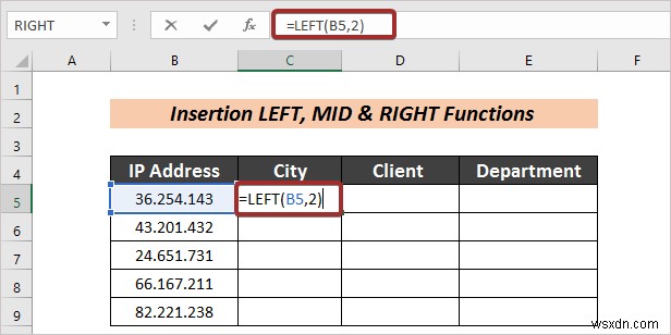 How to Split Text to Columns Automatically with Formula in Excel