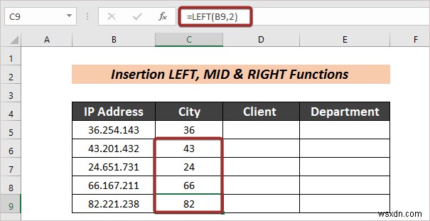 How to Split Text to Columns Automatically with Formula in Excel