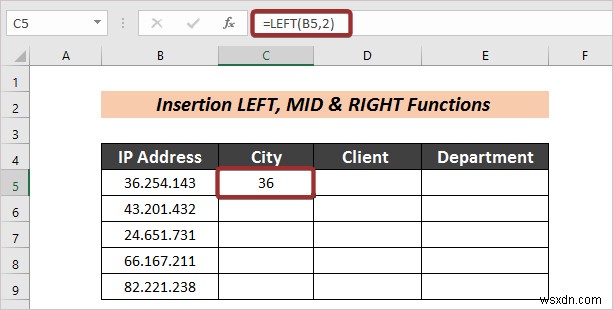How to Split Text to Columns Automatically with Formula in Excel