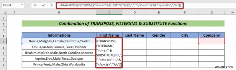 How to Split Text to Columns Automatically with Formula in Excel