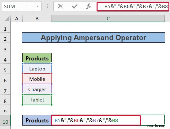 How to Convert Column to Text with Delimiter in Excel