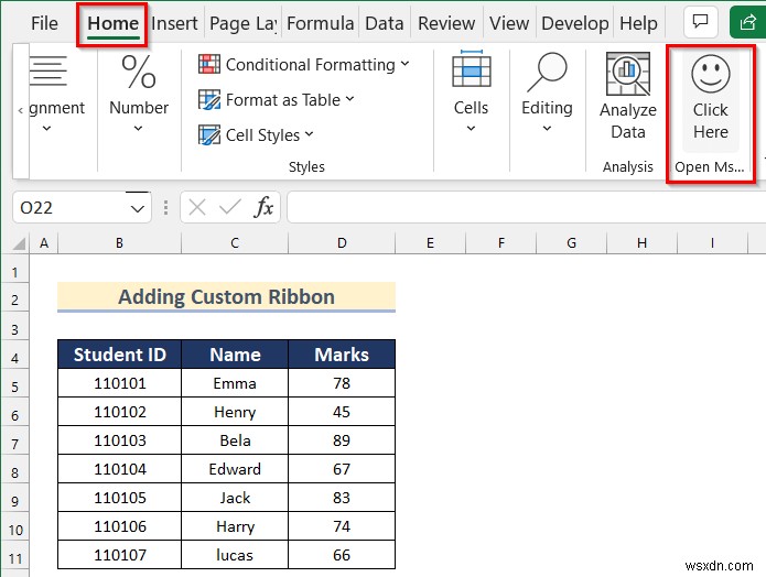 How to Add Custom Ribbon Using XML in Excel