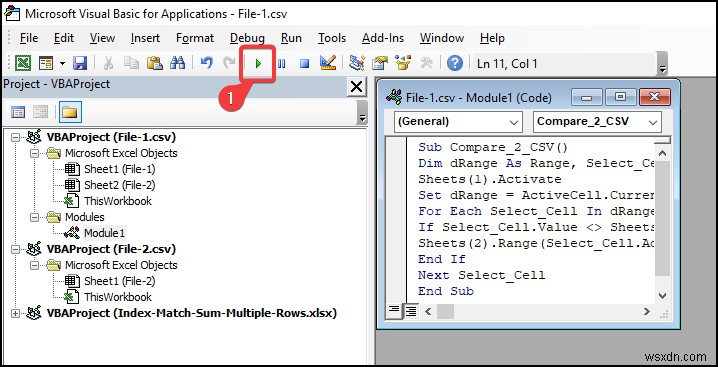 How to Compare 2 CSV Files in Excel (6 Easy Ways)