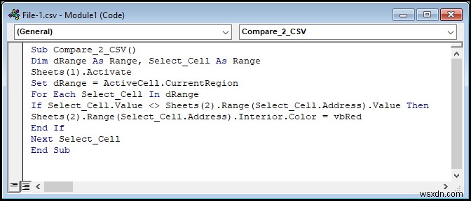 How to Compare 2 CSV Files in Excel (6 Easy Ways)