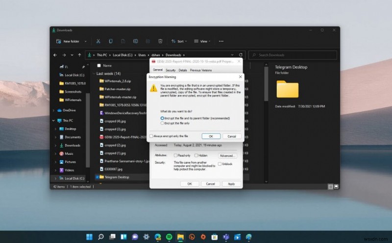 How to password protect a file or folder on Windows 11