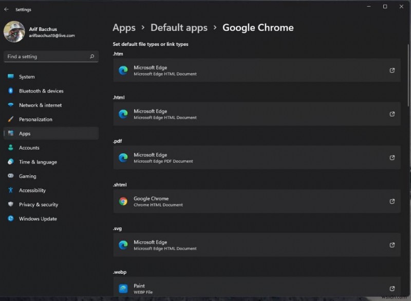 How to change the default web browser in Windows 11