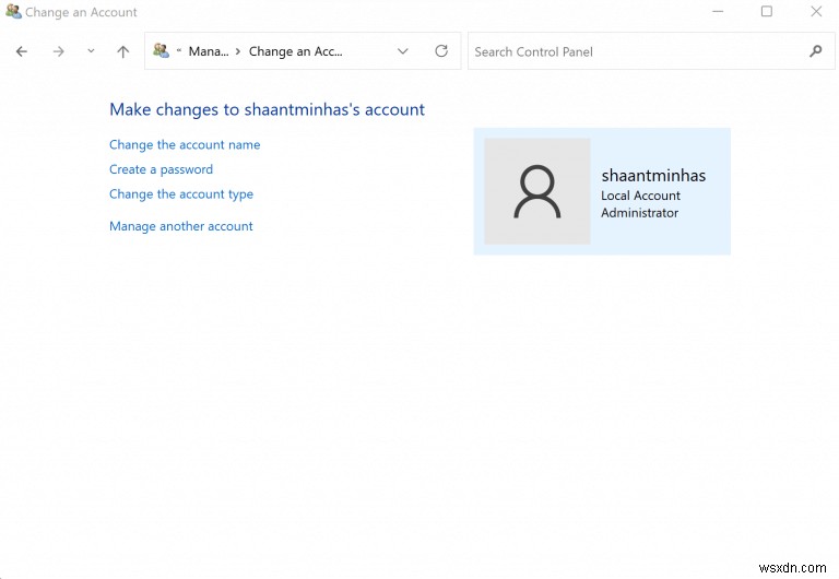 How to change account name in Windows 10 or Windows 11