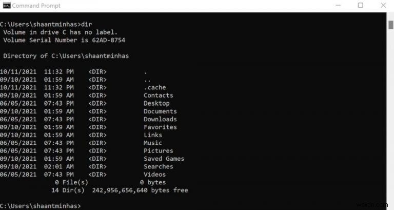 How to change directories in CMD (Command prompt) in Windows 10 or Windows 11