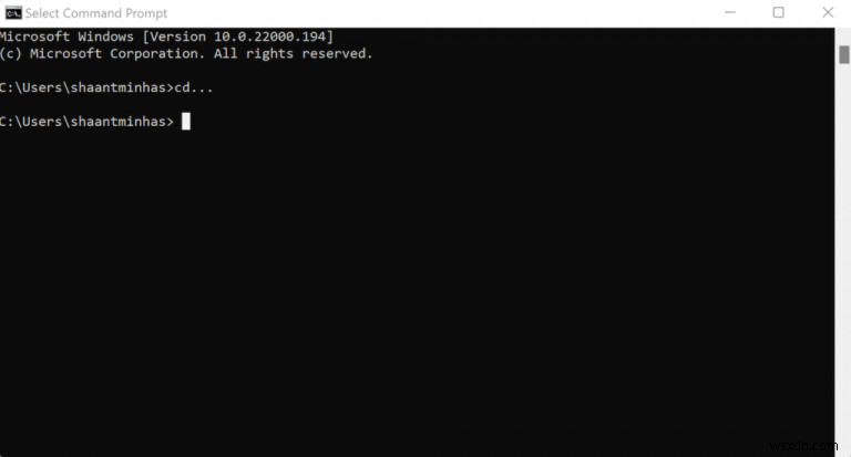How to change directories in CMD (Command prompt) in Windows 10 or Windows 11