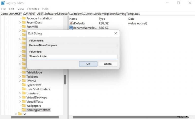 How to change the default folder name in Windows 10 or Windows 11