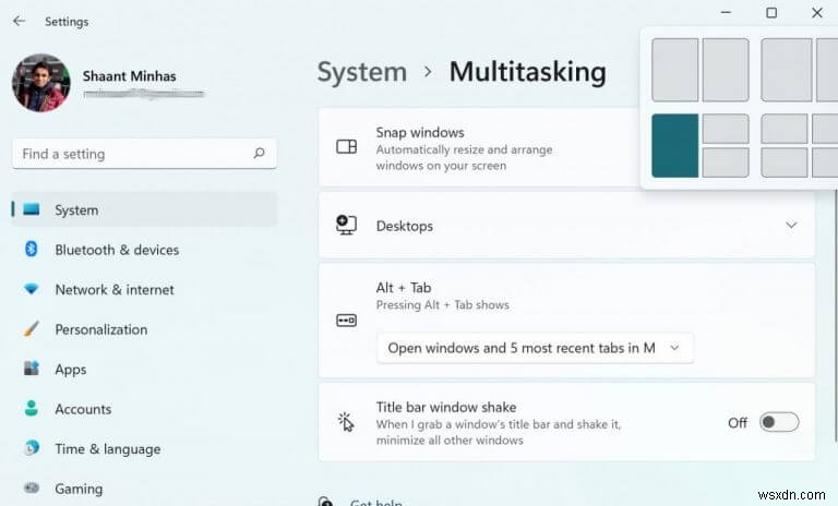 How to set up Snap in Windows 11