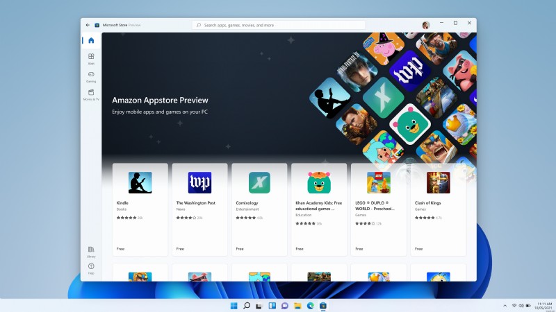 Android apps and taskbar improvements are coming to Windows 11 next month
