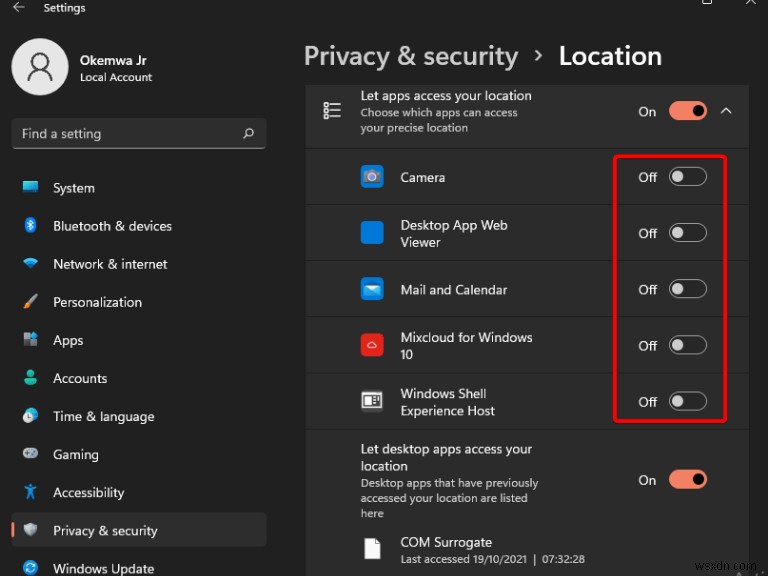 How to see what apps are using your Microphone, Location or Camera on Windows 11