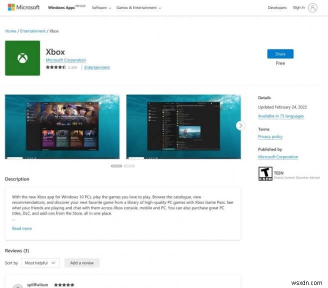 This is the newly redesigned Microsoft Store web version, inspired by Windows 11
