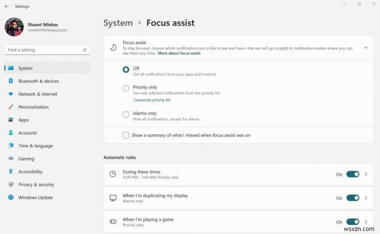 How to use Focus assist (soon to be called Focus) in Windows 10 or Windows 11