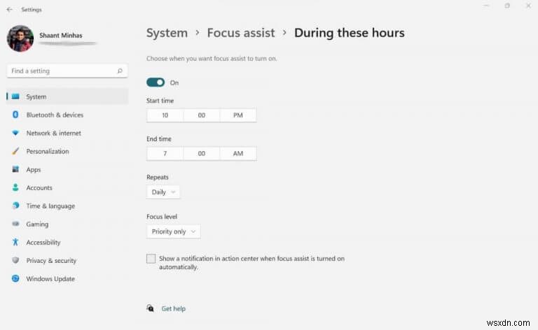 How to use Focus assist (soon to be called Focus) in Windows 10 or Windows 11