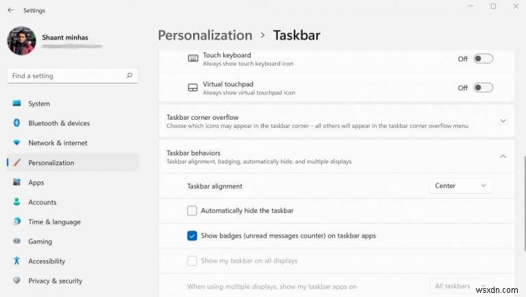 4 ways to customize the taskbar in Windows 11