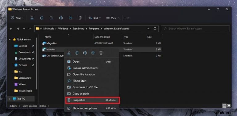 How to stop or start Windows 11 Narrator