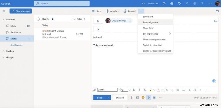 How to add an email signature in Outlook
