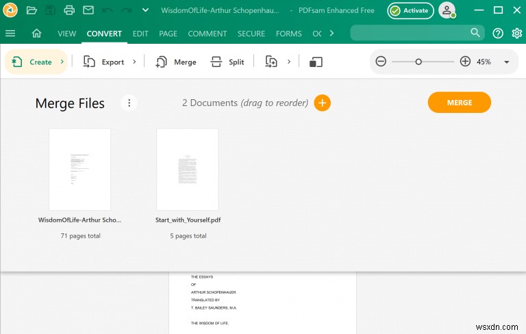 How to combine two or more PDF files into one