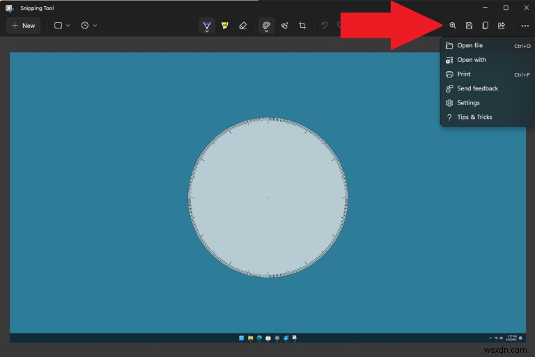 How to open the Windows 11 Snipping Tool with a keyboard shortcut to capture, edit, and save screenshots
