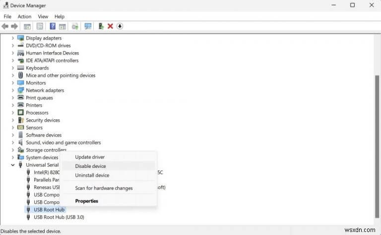 How to disable USB ports in Windows 10 or Windows 11