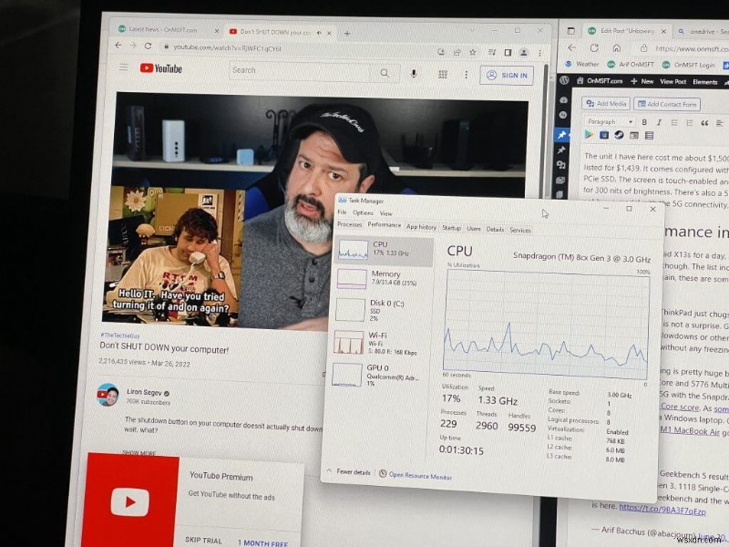 Unboxing the ARM-powered Lenovo ThinkPad X13s & quick impressions