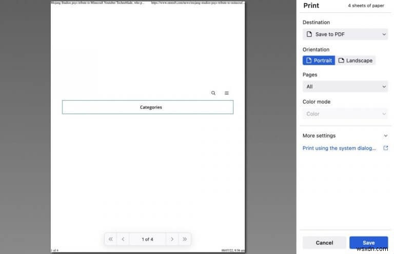 How to save a webpage as a PDF file on your PC