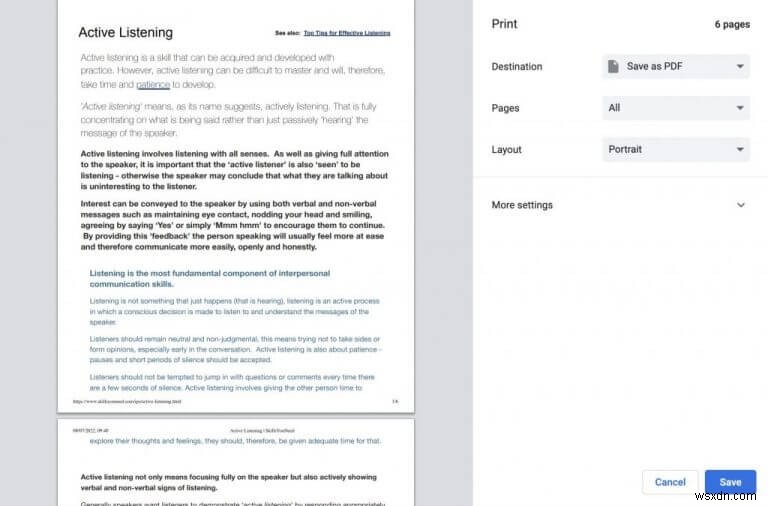 How to save a webpage as a PDF file on your PC