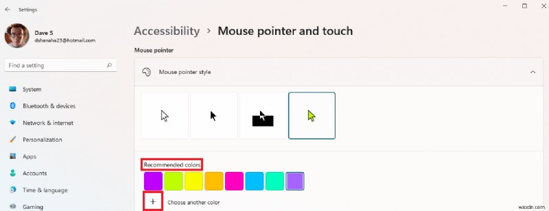 How to change your mouse cursor color on Windows 11