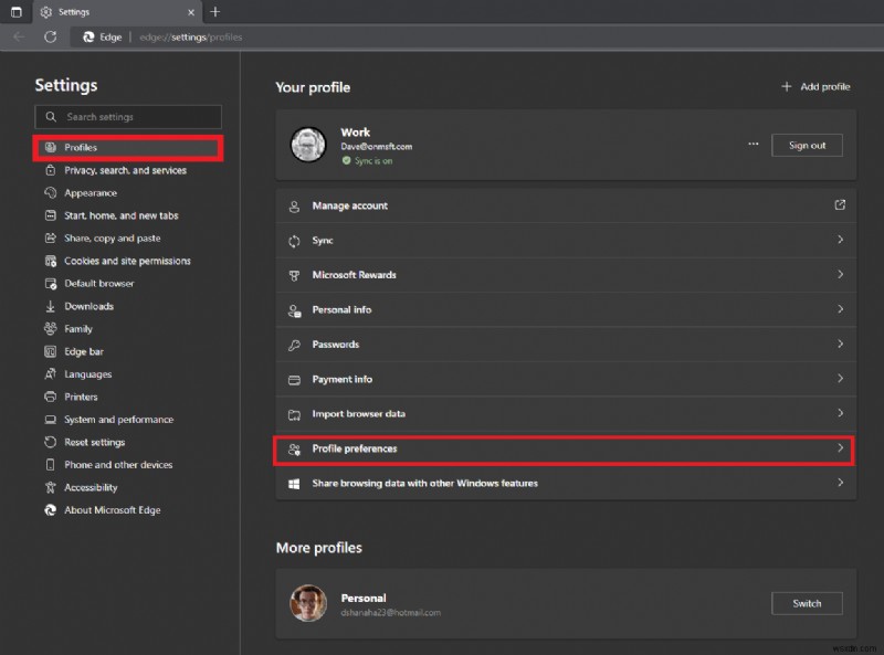 How to enable Edge automatic profile switching to keep your work and personal life separate