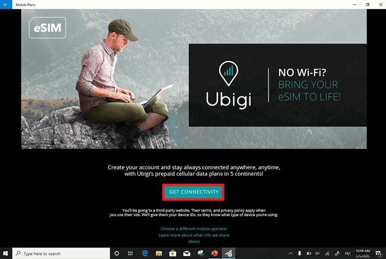 How to easily get a free eSIM profile on Windows 11