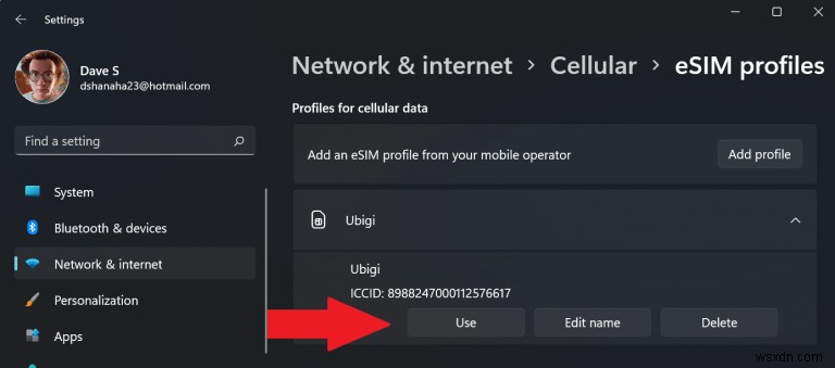 How to easily get a free eSIM profile on Windows 11