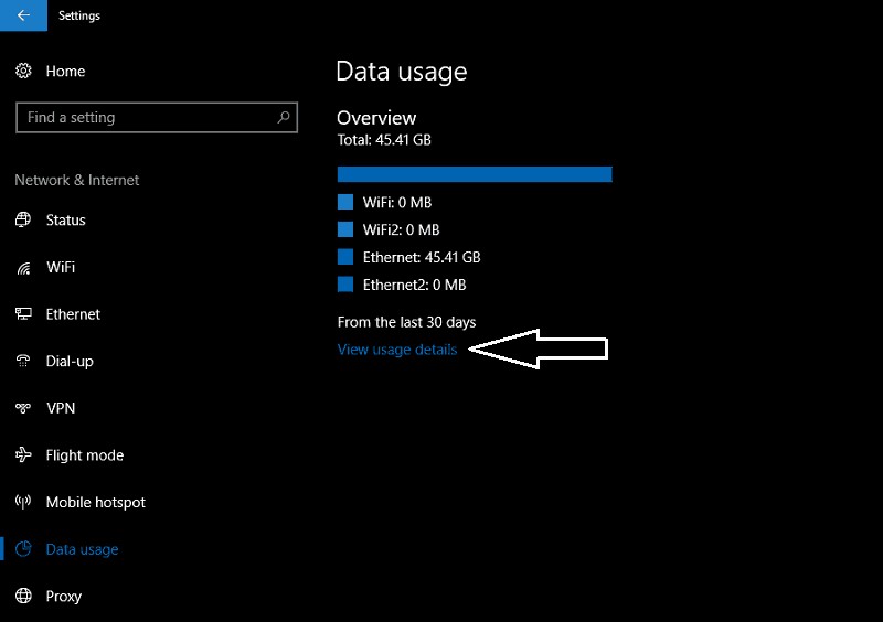 How to view your data usage in Windows 10