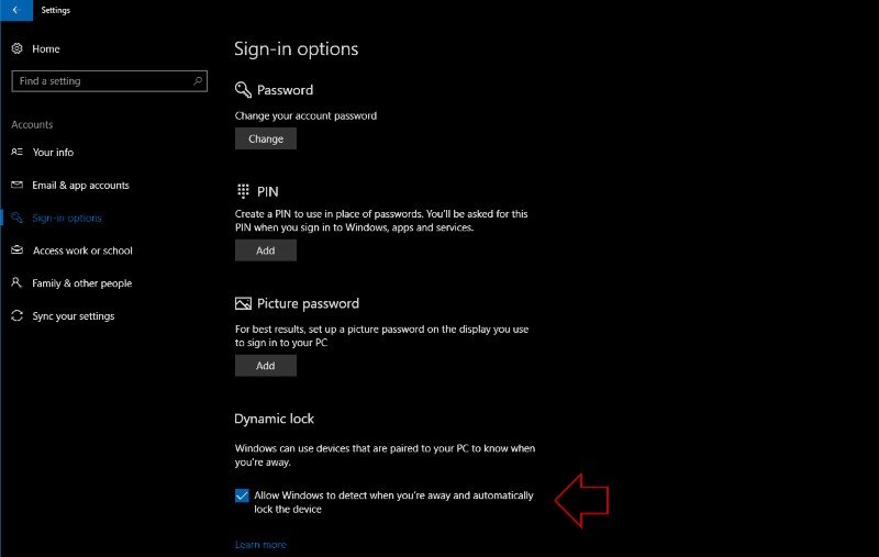 How to make Windows 10 lock your PC when you walk away, using Dynamic Lock