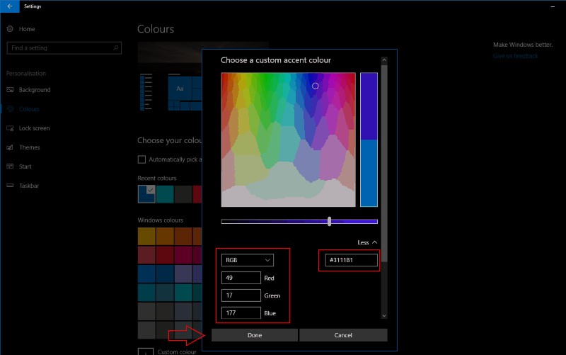 How to set your own accent colour in the Windows 10 Creators Update