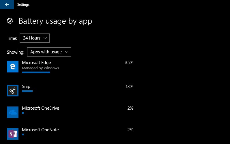 How to check how much power apps use in Windows 10 and Windows 10 Mobile